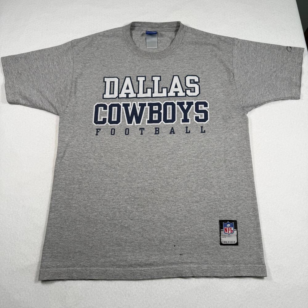 Y2K Reebok Dallas CowboysT-shirt NFL On Field Gray size‎ Large